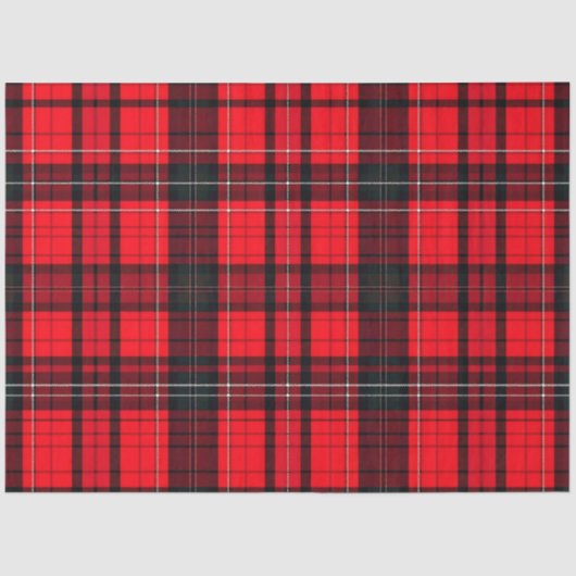 Plaid Rood Traditioneel Tartan Populair Collectie Tissuepapier (Voorkant)