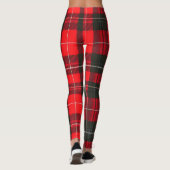 Plaid Rood Traditioneel Tartan Trendy Collectie Leggings (Achterkant)