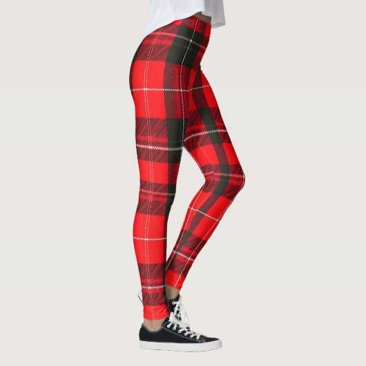 Plaid Rood Traditioneel Tartan Trendy Collectie Leggings (Rechts)