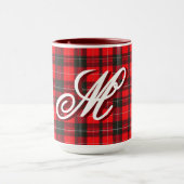 Plaid Rood Traditioneel Tartan Trendy Collectie Mok (Midden)