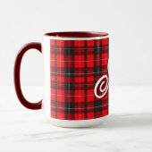 Plaid Rood Traditioneel Tartan Trendy Collectie Mok (Links)