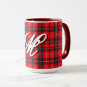 Plaid Rood Traditioneel Tartan Trendy Collectie Mok (Voorkant rechts)