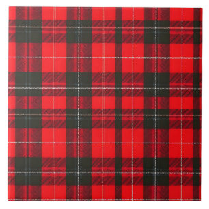 Plaid Rood Traditioneel Tartan Trendy Collectie Tegeltje