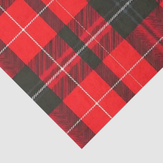 Plaid Rood Traditioneel Tartan Trendy Collectie Tissuepapier (Detail)