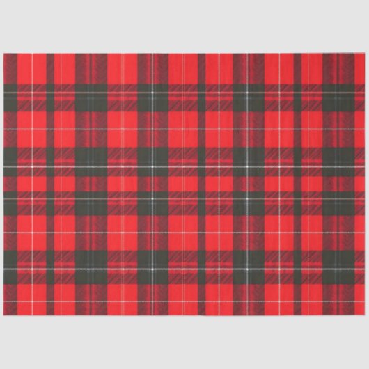 Plaid Rood Traditioneel Tartan Trendy Collectie Tissuepapier (Voorkant)