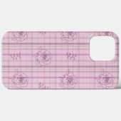 Plaid rose pink  Case-Mate iPhone case (Achterkant (horizontaal))