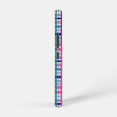 Plaid Roze Blauwgroen Navy Blauw Paarse Samsung Galaxy Hoesje (Rechterkant)