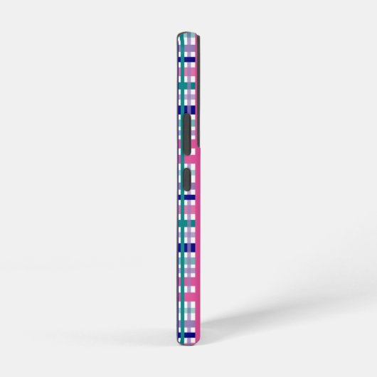 Plaid Roze Blauwgroen Navy Blauw Paarse Samsung Galaxy Hoesje (Rechterkant)