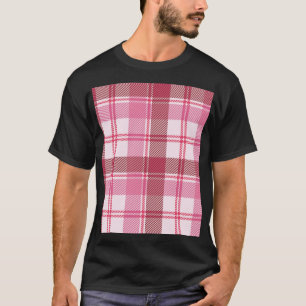 Plaid roze pastel: naadloos vierkant raster t-shirt