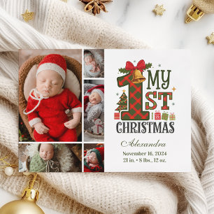 Plaid Rustic 5 foto Eerste kerst Feestdagenkaart