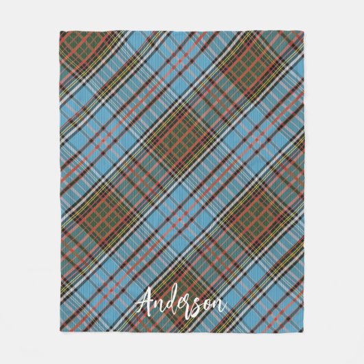Plaid Rustic Anderson Boerderij Tartan Fleece Deken (Voorkant)