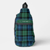Plaid Rustic Campbell Gepersonaliseerde Tartan Sling Bag (Voorkant)