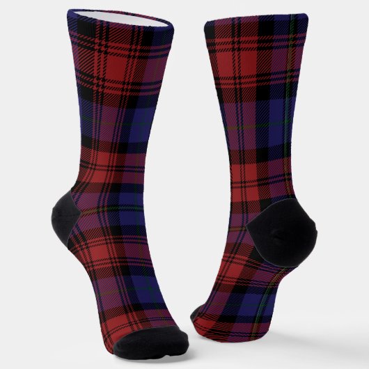Plaid Rustic Checkered Pattern Tartan Sokken (Gebogen)