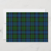 Plaid Rustic Christmas Party Tartan Kaart (Achterkant)