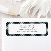 Plaid Rustic Clan Gordon Tartan Retouradres Etiket (Insitu)
