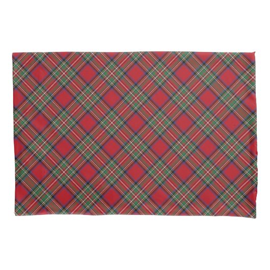 Plaid Rustic Clan Stewart Rood en Groene Tartan Kussensloop (Voorkant)