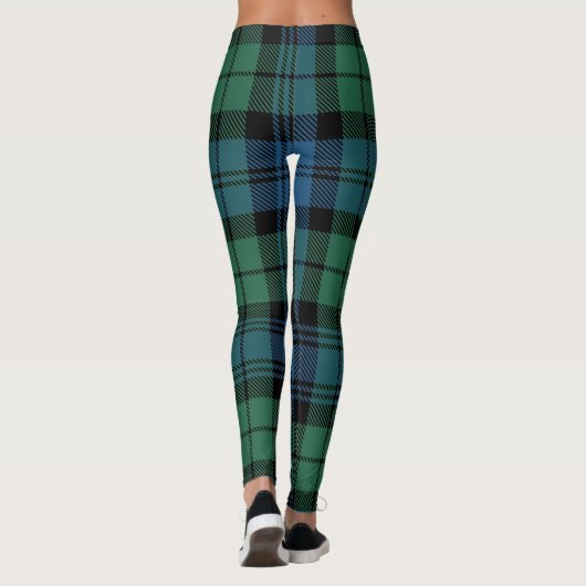 Plaid Rustic Classic Green Campbell Tartan Leggings (Achterkant)