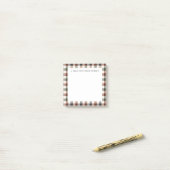 Plaid Rustic Earth Tones Kleine Plaknotitie Post-it® Notes (Op bureau)