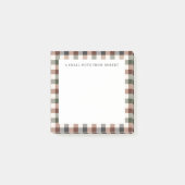 Plaid Rustic Earth Tones Small Sticky Notepad  Post-it® Notes (Voorkant)