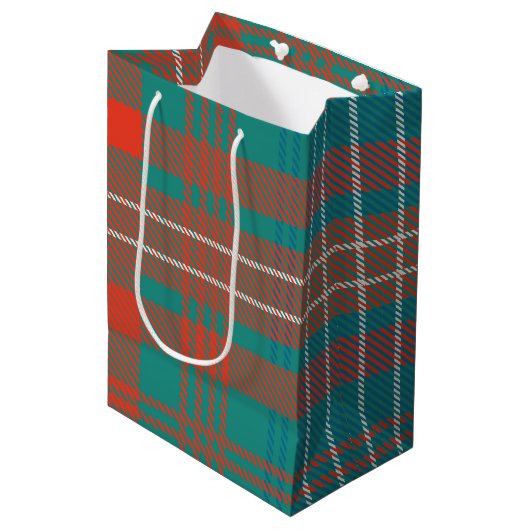Plaid Rustic Elegante Wilson Tartan Medium Cadeauzakje (Voorkant Gekanteld)