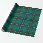Plaid Rustic Henderson Green Christmas Tartan Cadeaupapier (Uitgerold)