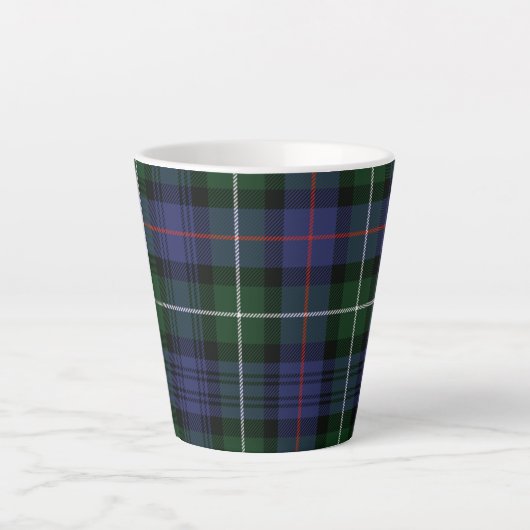 Plaid Rustic MacKenzie Green Black Tartan Latte Mok (Voorkant)