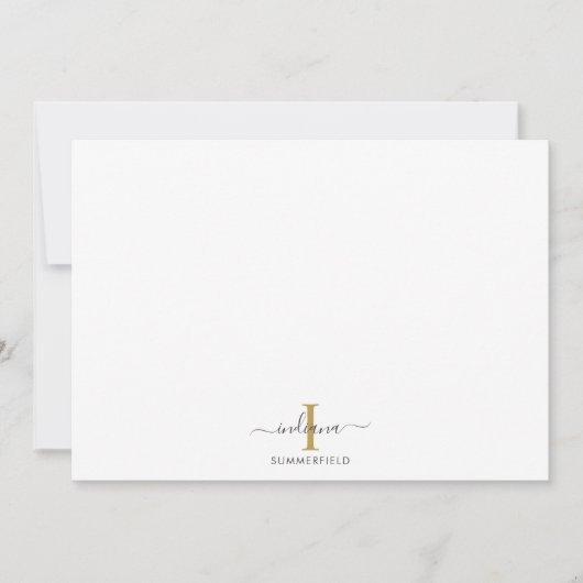 Plaid Rustic Monogram Tartan Notitiekaartje (Voorkant)