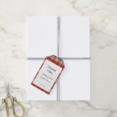 Plaid Rustic Red Check Vrijgezellenfeest Bedankt Cadeaulabel (Met Touw)