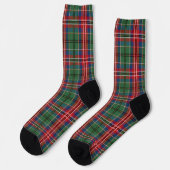 Plaid Rustic Red Green Check Tartan Sokken (Links)
