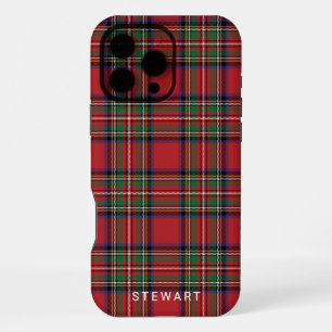 Plaid Rustic Rood en Groen Stewart Tartan iPhone 16 Pro Max Hoesje