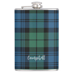 Plaid Rustic Schrift Campbell Tartan Op Maat Heupfles