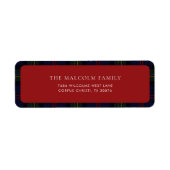 Plaid Rustic Tartan Retouradres Etiket (Voorkant)