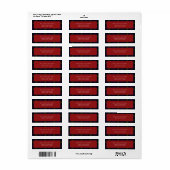 Plaid Rustic Tartan Retouradres Etiket (Full Sheet)