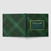 Plaid Rustic Tartan Wedding Gold Folie Gastenboek (Volledig)