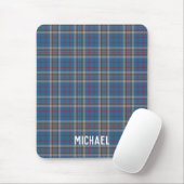 Plaid Rustic Thompson Blue Grey Check Tartan Muismat (Met muis)