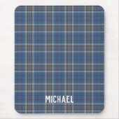 Plaid Rustic Thompson Blue Grey Check Tartan Muismat (Voorkant)