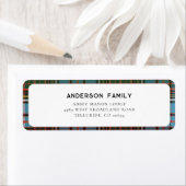 Plaid Rustiek Elegant Tartan Retouradres Etiket (Insitu)