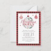 Plaid Rustiek kerstfeest Notitiekaartje (Voorkant)