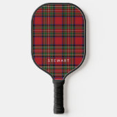Plaid Rustiek Rood en Groen Stewart Tartan Custom Pickleball Paddle (Voorkant)