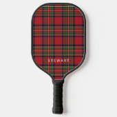 Plaid Rustiek Rood en Groen Stewart Tartan Custom Pickleball Paddle (Achterkant)