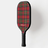 Plaid Rustiek Rood en Groen Stewart Tartan Custom Pickleball Paddle (Links)