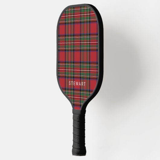 Plaid Rustiek Rood en Groen Stewart Tartan Custom Pickleball Paddle (Links)
