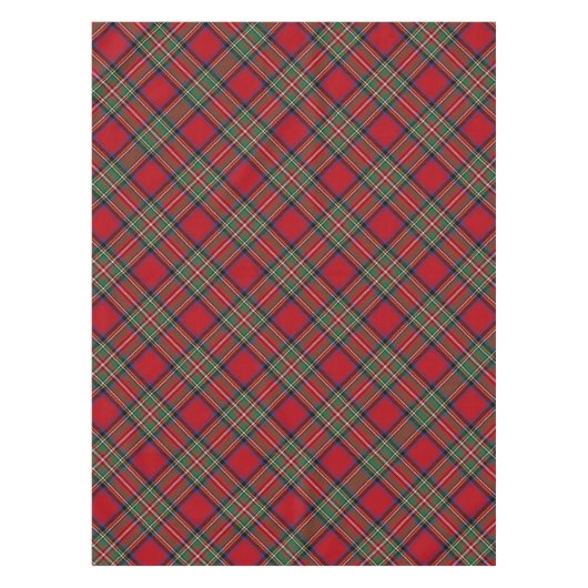 Plaid Rustiek Rood Groen Check Rustieke Tartan Tafelkleed (Voorkant)