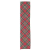Plaid Rustiek Rood Groen Check Tartan Korte Tafelloper (Voorkant)