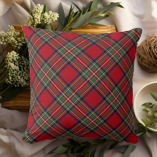 Plaid Rustiek Rood Groen Classic Stewart Tartan Kussen