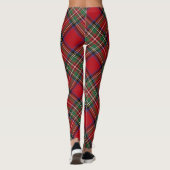 Plaid Rustiek Rood Groen Classic Stewart Tartan Leggings (Achterkant)