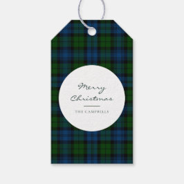 Plaid Rustiek Script Campbell Militair Tartan Cadeaulabel