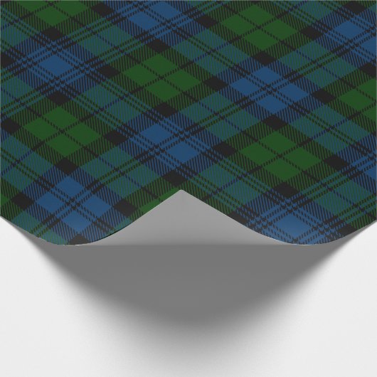 Plaid Rustieke Campbell Militaire Tartan Cadeaupapier (Hoek)