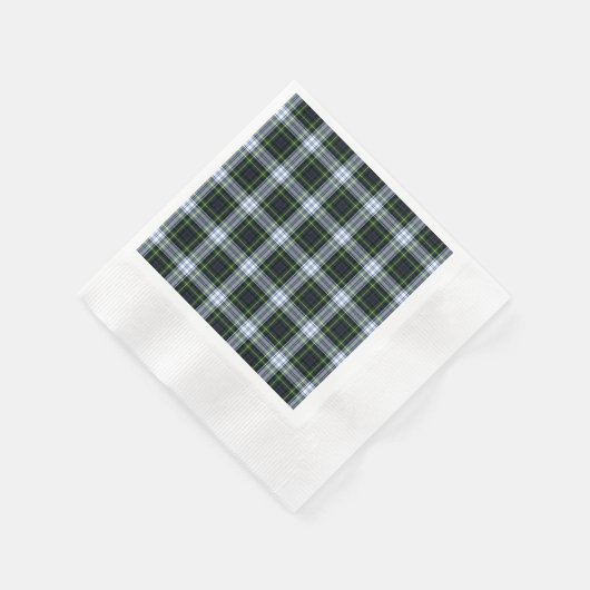 Plaid Rustieke Clan Gordon White Groene Tartan Servet (Hoek)