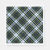Plaid rustieke clan Gordon wit groen tartanpapier Servet (Voorkant)